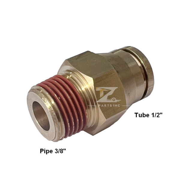 DOT Push Lock Fitting 1/2" X 3/8" Male Connector