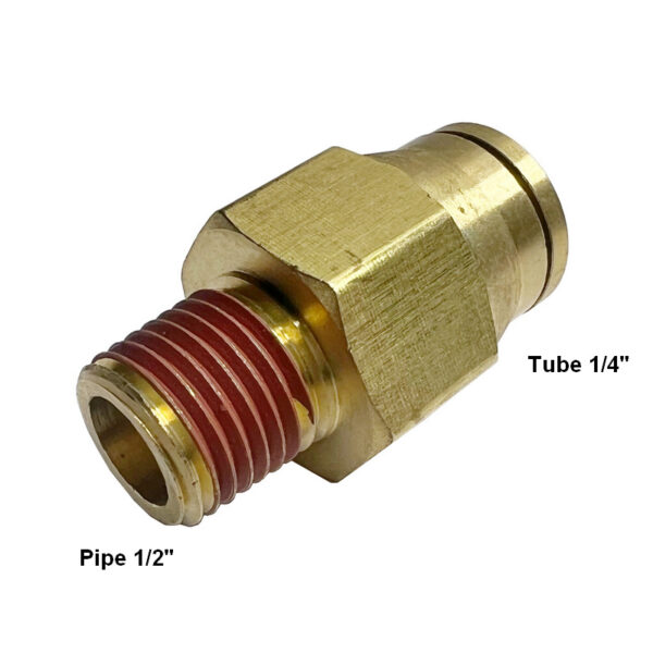 DOT Push Lock Fitting 1/2″ X 1/4″ Male Connector
